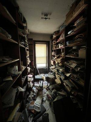 A file room that needed full cleanout