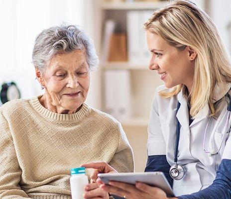 Comprehensive short or long-term skilled care is available in-home or in other facilities.