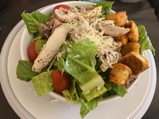 Lunch: Grilled Chicken Caesar Salad.