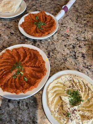 Muhammara & Hummus appetizer (May 2024)