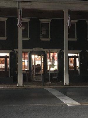 View of the restaurant entrance