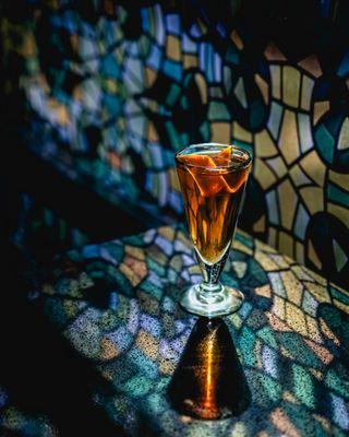 QUERIDA || Single Malt Aged Scotch, Mezcal Tequilana, Sweet Vermouth, PX Sherry, Orange Bitters.