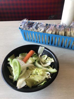 Salad came with meal