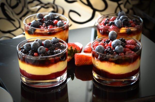 Creme Brulee with berries