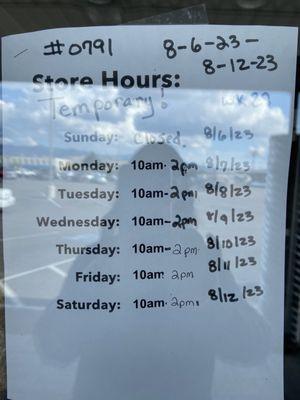 FYI... JoAnn Fabric Hours this week