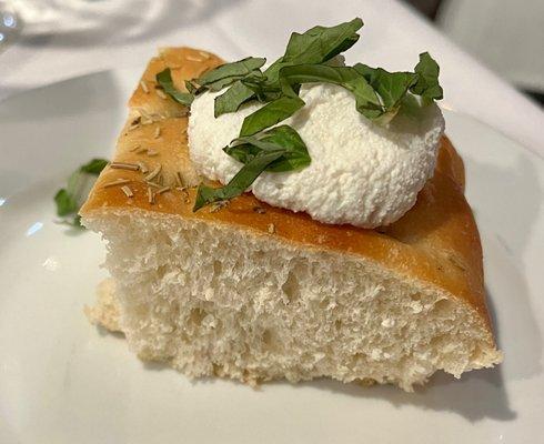 Truffle Ricotta & Burrata on Homemade Focaccia