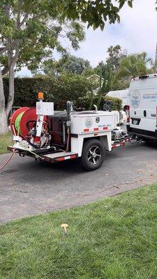 Hydro-jetting service, drain cleaning.