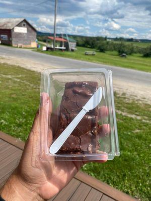 Multiple flavors of homemade fudge are available on our farm stand!