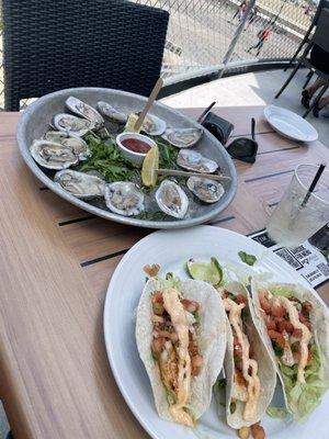 Good Oysters and Fish Tacos.