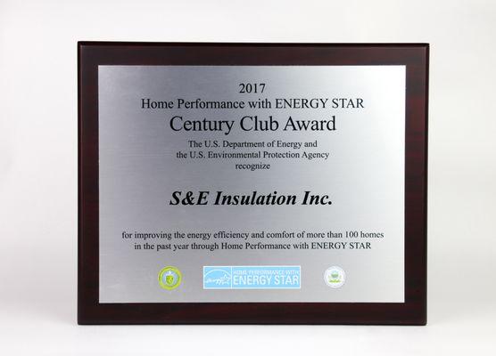 Century Club Award from Focus on Energy. We are a Focus on Energy Trade Partner, proudly earning this award year after year!