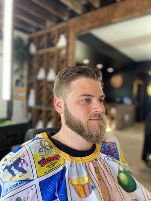 Gentlemen's cut and beard by Rene F.  Instagram @kleanshaven for more cuts and scheduling!