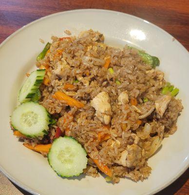 Chili Paste Oil Fried Rice with Chicken