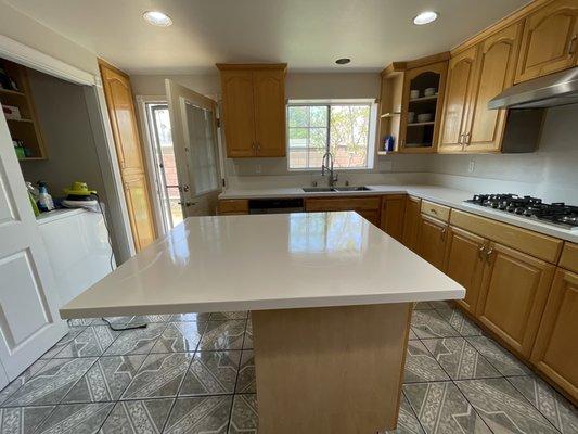 Tile kitchen cabinets