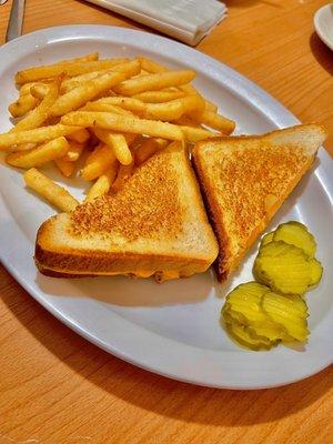 Grilled cheese and fries.