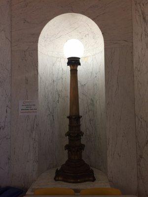 Marble Niches around domed area w/bronze ornamental lights