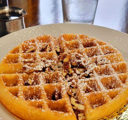 Pecan waffle was very basic, 30 Brunch needs to upgrade this waffle house vibe.