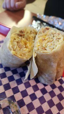 Bacon breakfast burrito