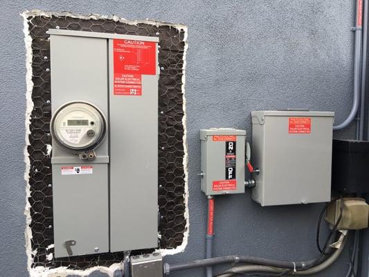 Installed new 200 amp main panel for new solar system.