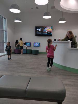 Kids gaming area in the waiting room