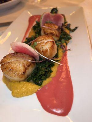 Scallops cooked to perfection