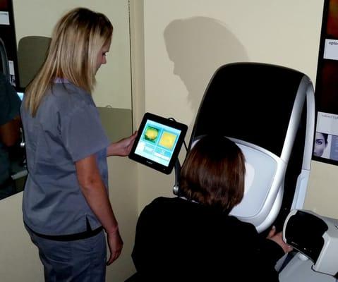 Optomap retinal exam allows for a comprehensive eye exam without dilation