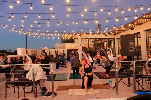 Rooftop yoga