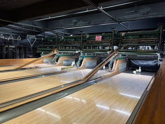 Old school duckpin bowling.