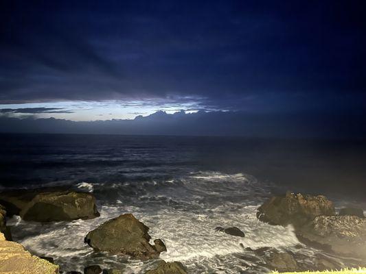 Night view from deck