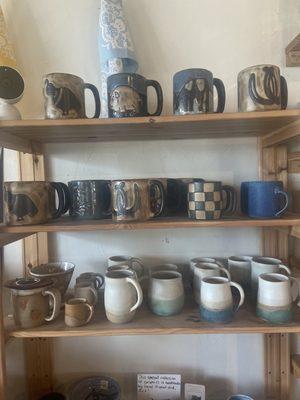 Mugs on display