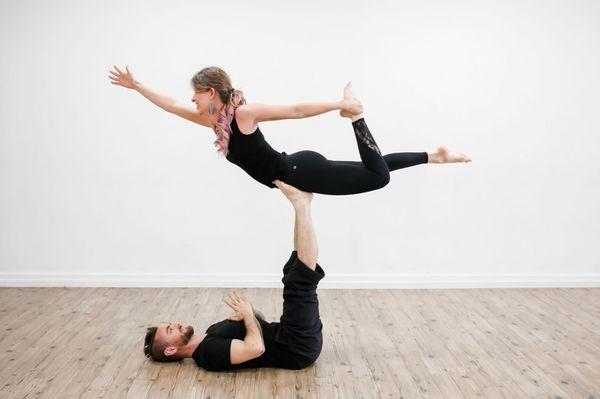 Shala is home for acro yoga taught by Reno Gorman