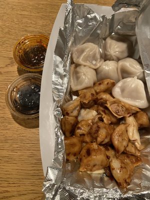 Juicy soup dumplings and spicy chicken minis. $14.