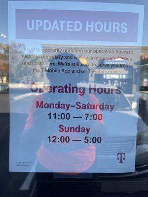 UPDATED HOURS