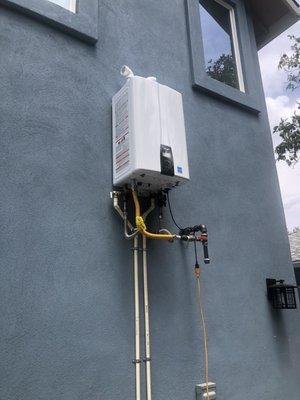 Tankless water heater install