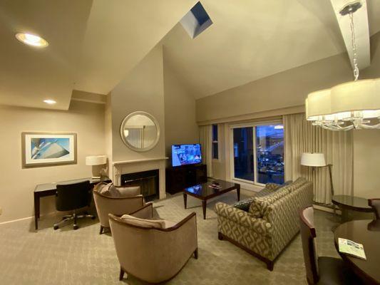 Living room of our suite