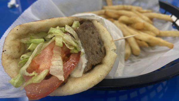 Beef and Lamb Gyro Sandwich