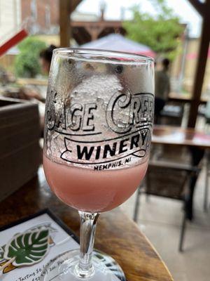 Watermelon crawl wine slushy