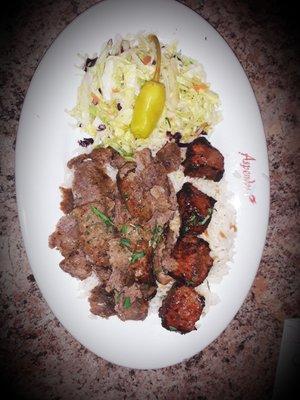 Mix Shish Kebab and Lamb Gyro