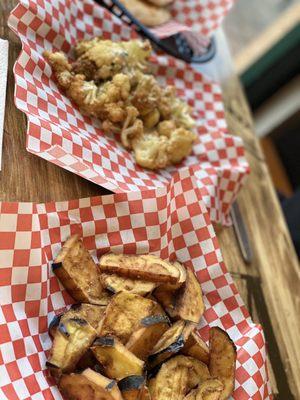 Fried eggplant first time to try! Love it! The cauliflowers we even got two orders.