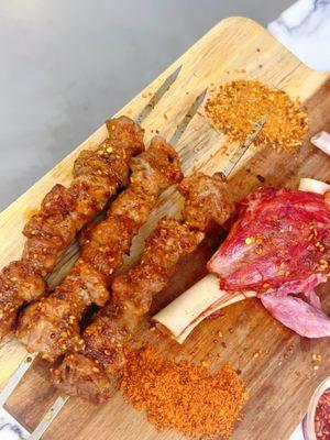 New Zealand Shank And Single Rib Lamb Skewers Combo