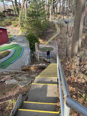 Lots of stairs makes for a fun adventure