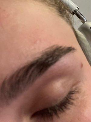 Eyebrow before Lady shaved down and misshaped them without my permission