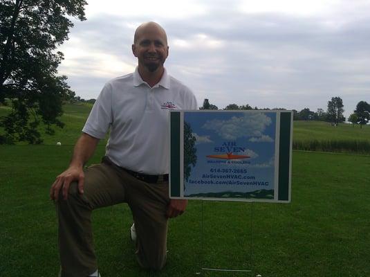 Sponsoring a golf challenge for charity.