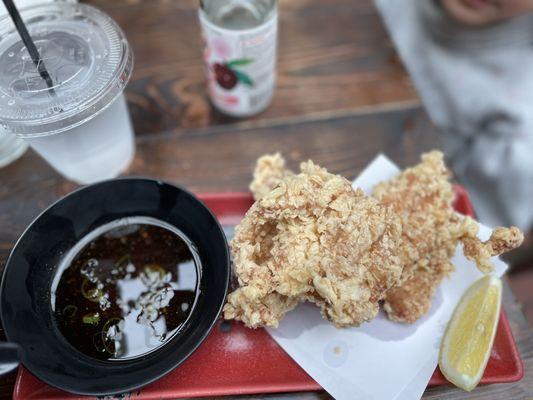 Chicken karage extra crispy with ponzu dipping sauce