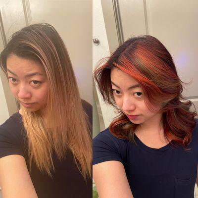 Before & After Custom Vibrant Color! Feeling all the Fall vibes!