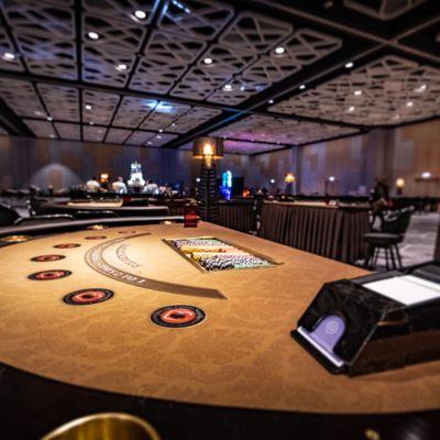 Gold Blackjack table at the Marriott Marquis in the south loop. Great venue to hold a corporate casino night!