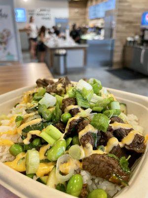 White Rice and Steak Bowl