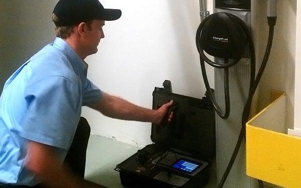 EV Charging Station in residential garage (Piedmont)