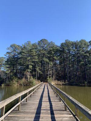 A bridge that connects the new campground to the other side of the park.