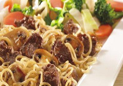 beef teriyaki with noodle