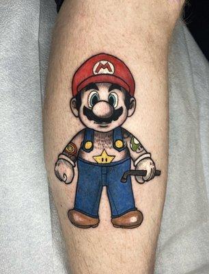 Tatted up mario by Kimo